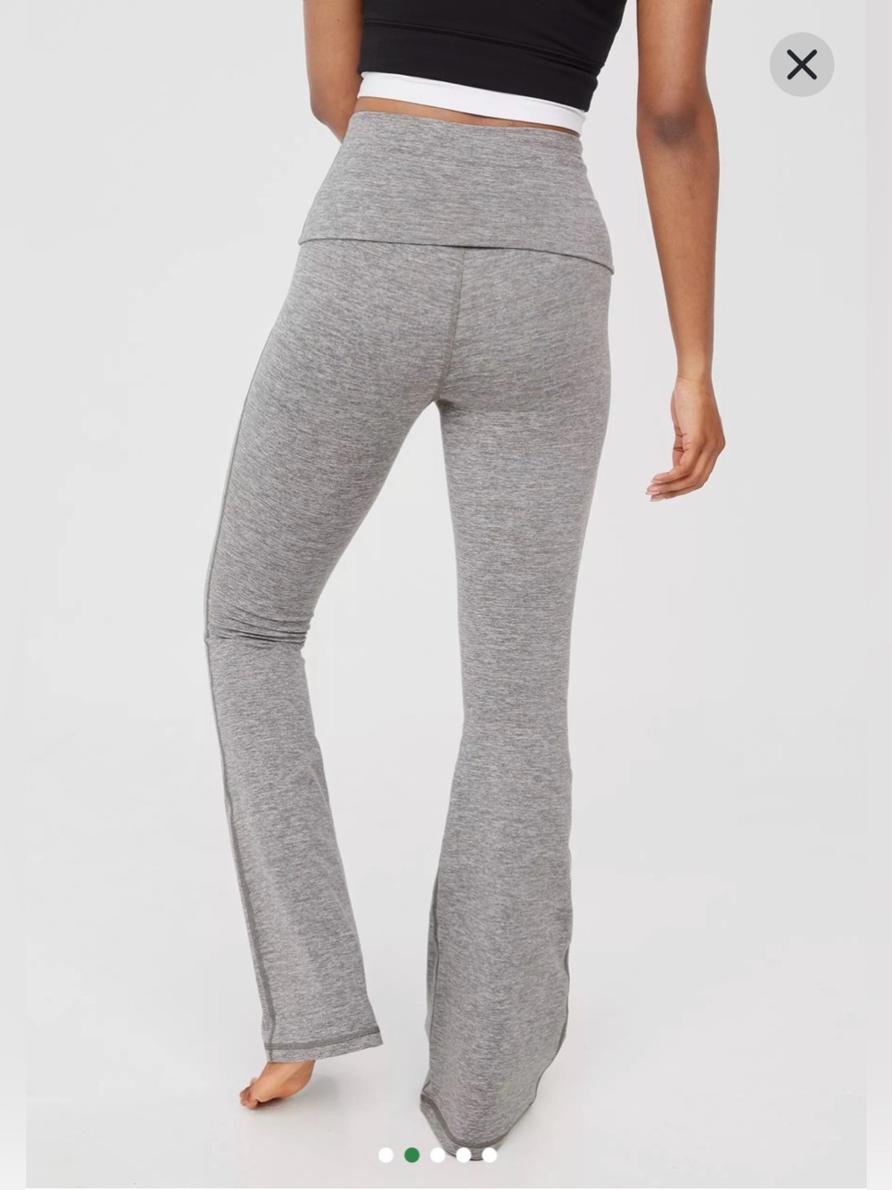 Offline by Aerie The Hugger Foldover Flare leaving in Heather Gray Sz Small